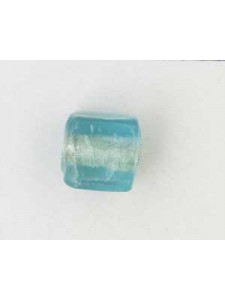 Indian Cube 10mm Silver Foiled Aqua