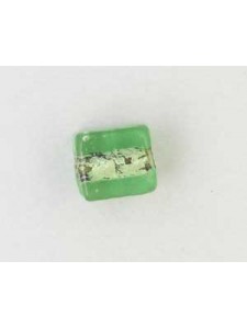 Indian Cube 10mm Silver Foiled Lt Green