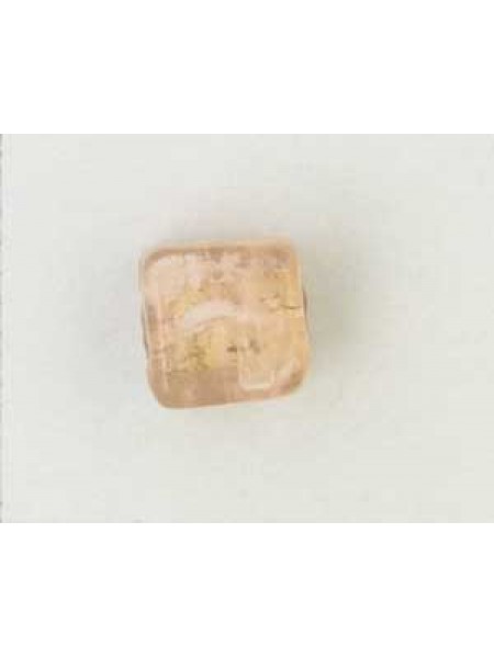 Indian Cube 10mm Silver Foiled Peach