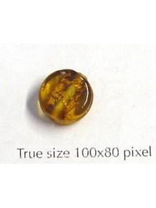 Indian Disc Foil Bead 10mm Light Amber