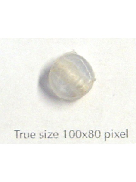 Indian Disc Foil Bead 10mm Clear