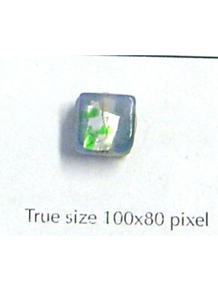 Indian Silver Foil Square Lt.Sapphire