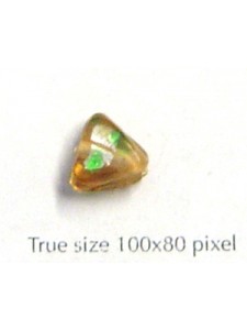 Indian Silver Foil Triangle Amber