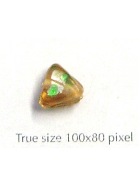 Indian Silver Foil Triangle Amber