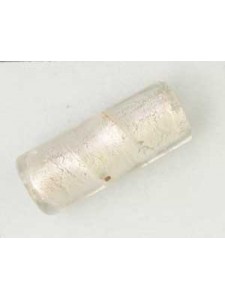 Indian Tube 25x11mm Silv. Foil Clear