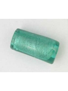 Indian Tube 25x11mm Silv. Foil Green