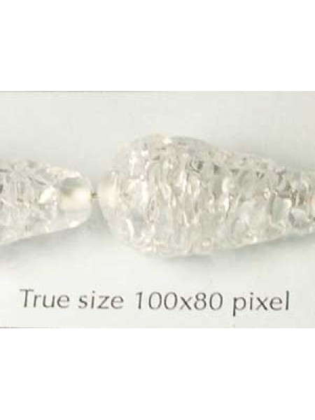 Bead Style004 Drop 25x13mm Clear