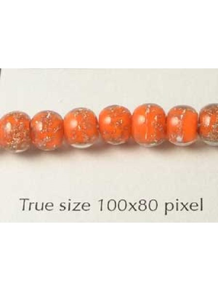 Bead Style044 Round 6mm Orange