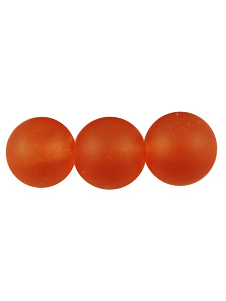 Glass Bead 8mm Round Orange 31in str