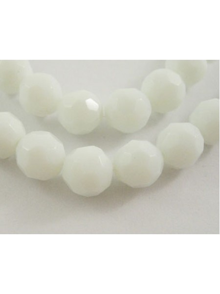 Glass Bead 10mm Chalk White 31cm strand