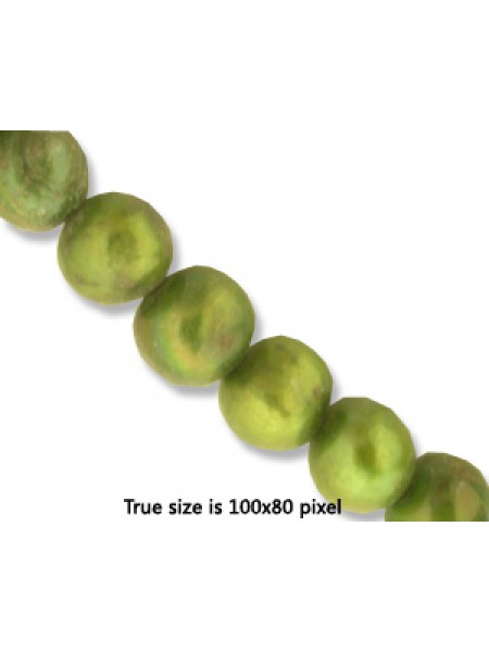 Pearl 8mm Potato Dark Olive Green 15in
