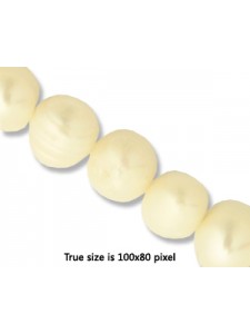 Pearl 10mm Potato White (0.8 mmH) 15in