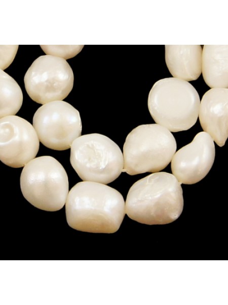 Pearl Nugget 11-12mm WHite 14in strand