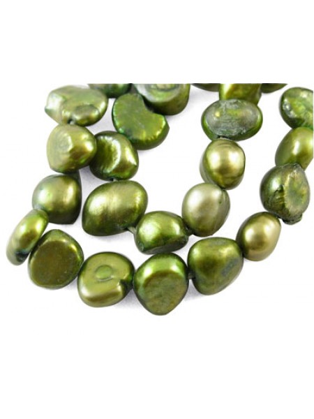 Pearl Oval 8-9mm Light Grass 15in strand