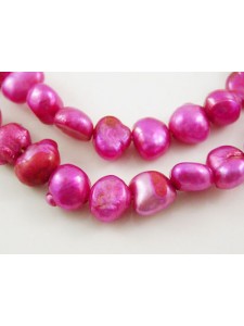 Pearl Oval 8-9mm Deep Pink 15in strand