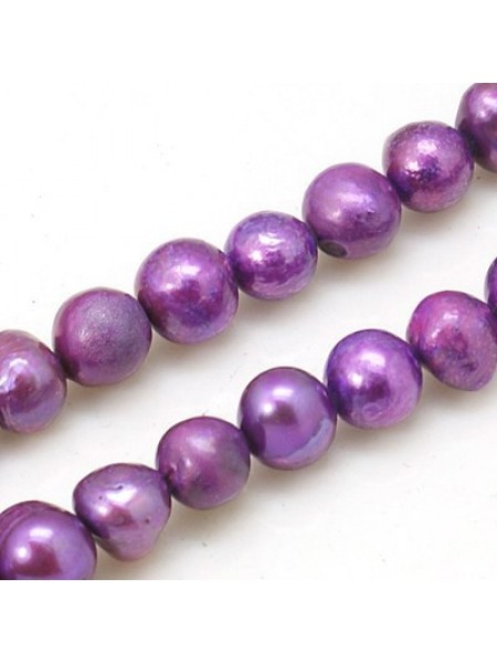 Pearl Potato 8-9mm Lt Purple 15in strand