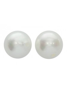 Pearl Shell 1/2 drilled  round 3mm White