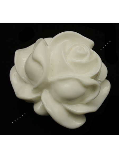 Resin Flower 35mm H2mm White