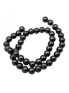 Hematite Round 8mm H:1.5mm ~53 beads