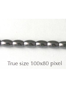 Hematite 4x6mm Oval Bead