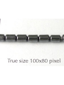 Hematite 4x6mm Drum Bead