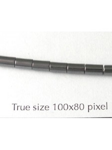 Hematite 3x5mm Tube