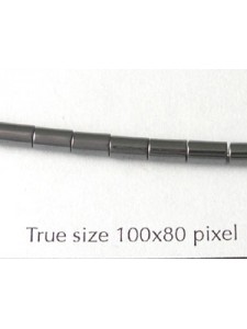 Hematite 3x5mm Tube