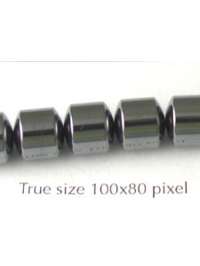 Hematite 8mm Drum Bead