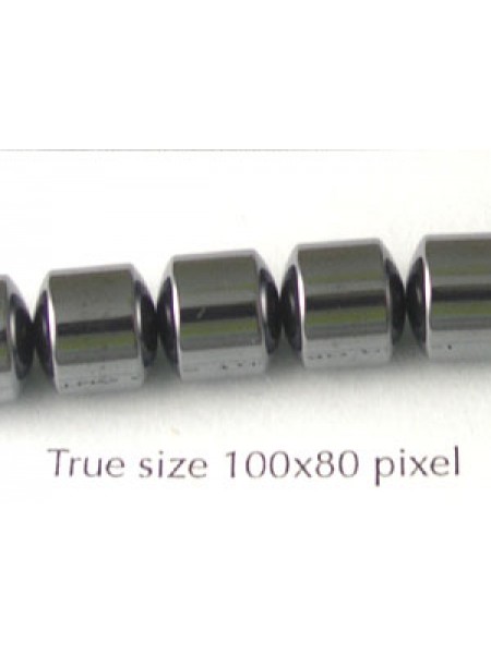 Hematite 8mm Drum Bead