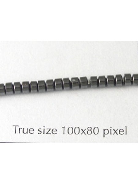 Hematite 3mm Disc Bead - Strand (~204)