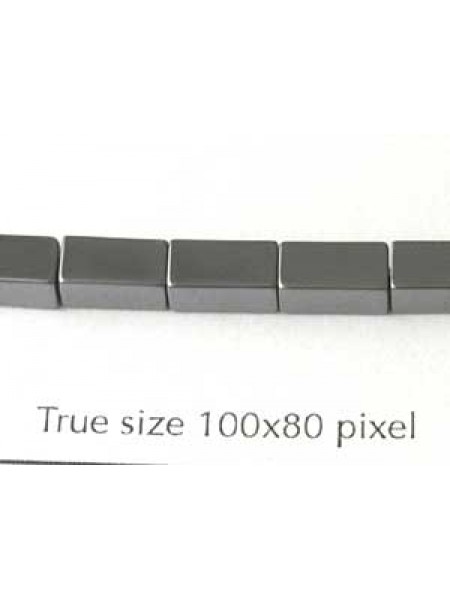 Hematite 4x8mm Rectangle - Strand (~50)