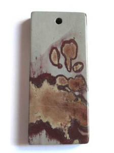 Chohua Jasper Pendant Rectangle 22x50mm