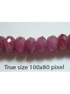 Ruby FC Rondelle 5x8mm 41 cm strand