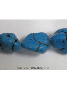 Turquoise (imitation) large Nugget 16in