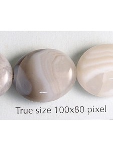 Flat Oval 15x18mm Botswana Agate 16in