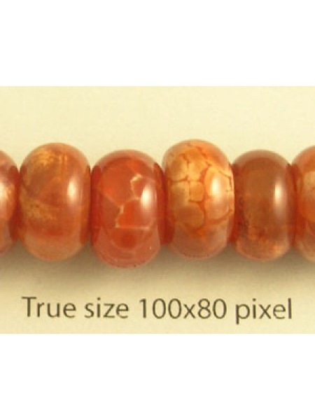 Fossil Fire Agate 10mm Abacus 16in str