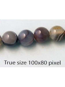 Botswana Agate 8mm Round 16 inch strand