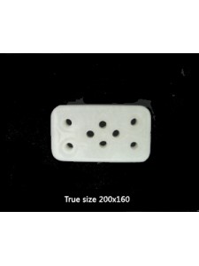 White Jade Carved Rectangle Pend 20x35mm