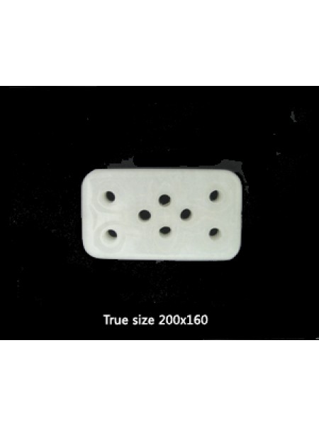 White Jade Carved Rectangle Pend 20x35mm