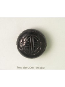 Black Onyx 30mm Carved Bead