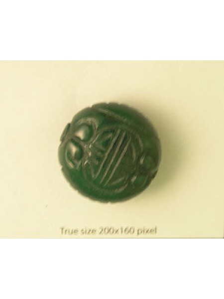 Green Jade Carved bead 30mm