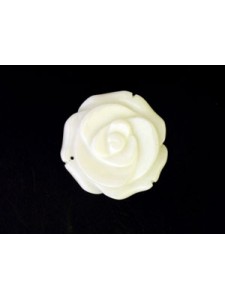 Flower Pendant Rose 40mm White Agate