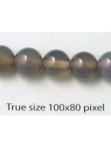 Grey Agate 8mm Round 16 inch strand