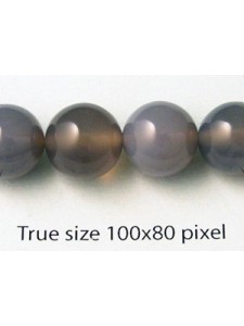 Grey Agate 10mm Round 16 inch strand