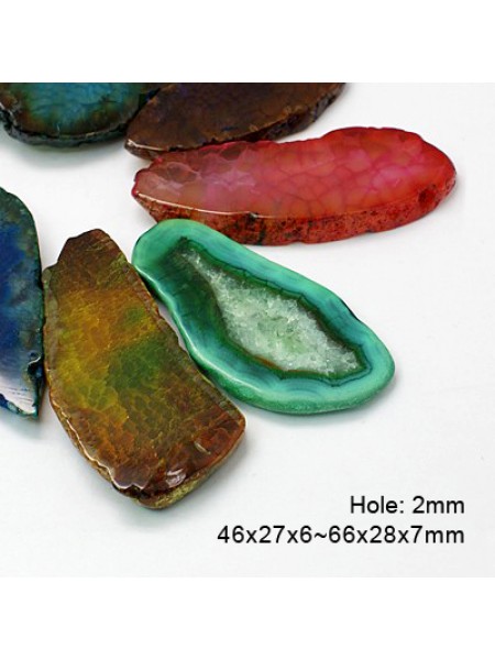 Agate ~50x27x6mm Mixed colours EACH