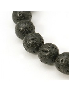 Lava bead 4mm Round H:0.5mm ~94 beads