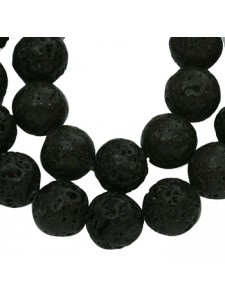 Round Bead 10mm Lava ~40pcs strand