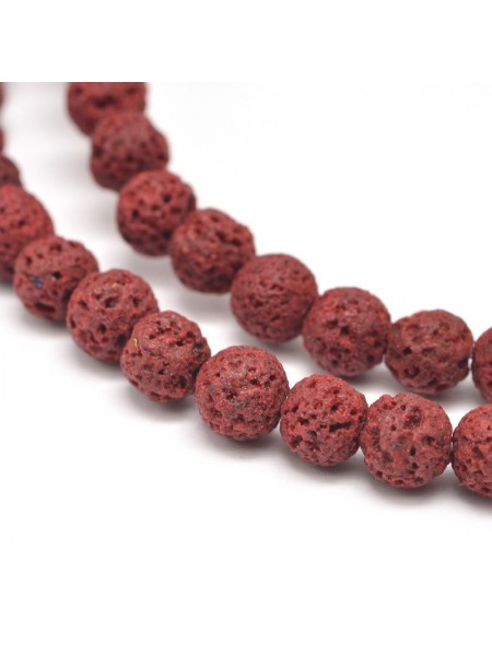 Lava Bead 10mm Brown ~41 pcs