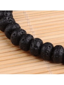 Lava Bead Abacus 10x6mm 15inch