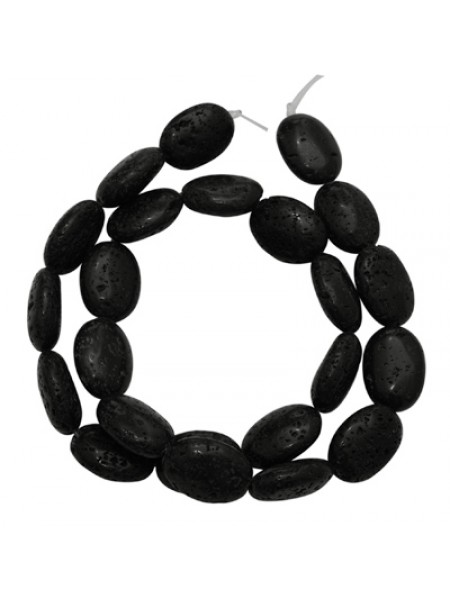 Lava bead Oval 13x18mm ~23pcs 15in